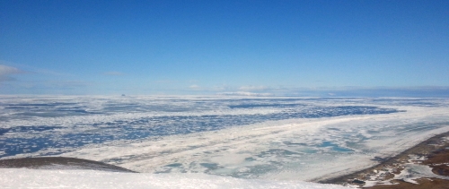 Image 1: 20 May 2014 - Near Wales, looking west across the Bering Strait.