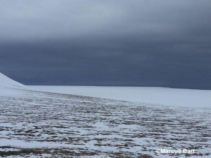 Sea ice and weather conditions between Nome and Brevig Mission - view 2.