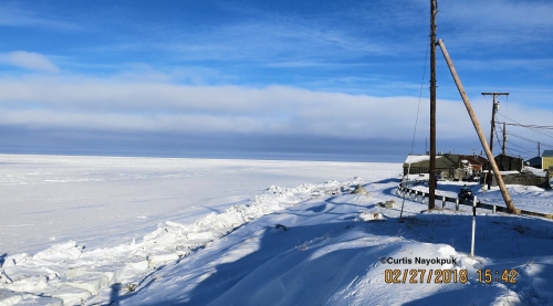 Re-frozen shoreline in Shishmaref