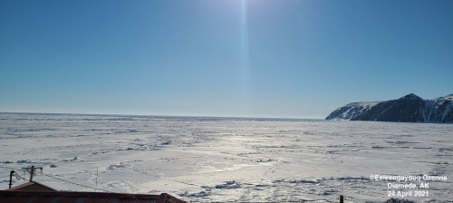 Sea ice and weather conditions in Diomede - view 2.