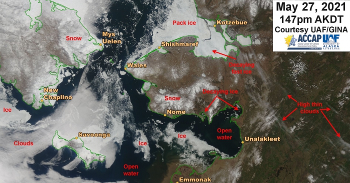 Annotated satellite image, courtesy of Rick Thoman, ACCAP.