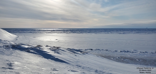 Sea ice conditions at Wales, Alaska, view 2. 