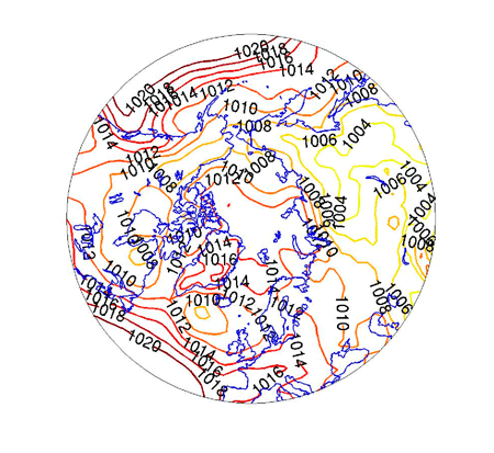 Figure 5a. July 2008 Sea Level Pressure Field