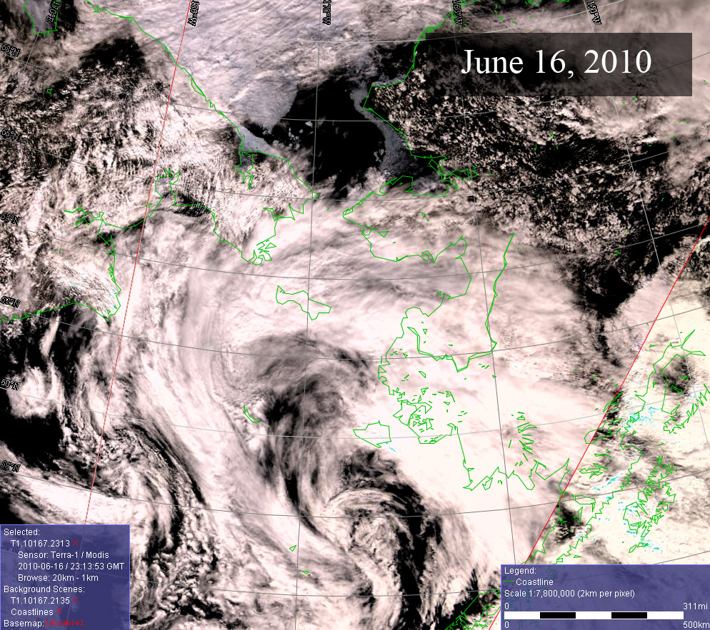 Remote sensing data closeup