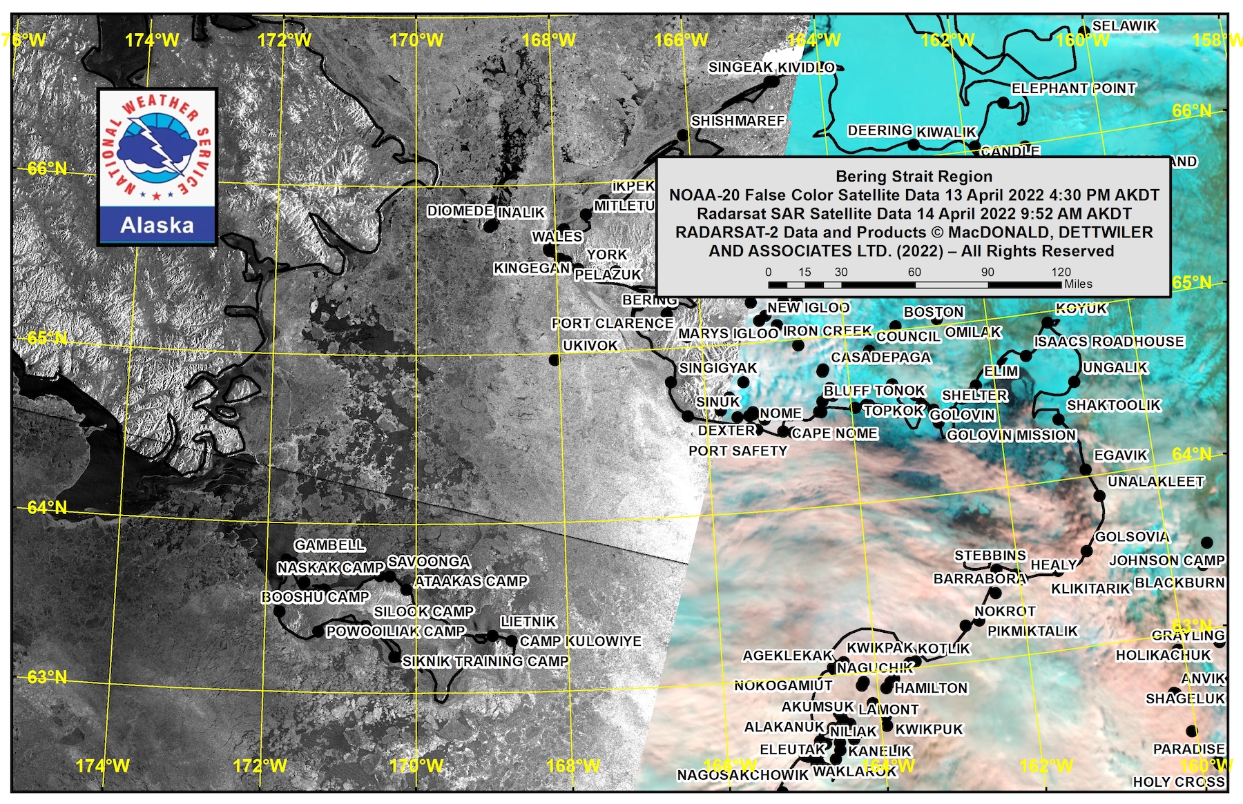 Bering Strait Satellite Image