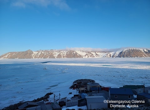 Sea ice conditions in Diomede on 15 May 2020 - view 1.