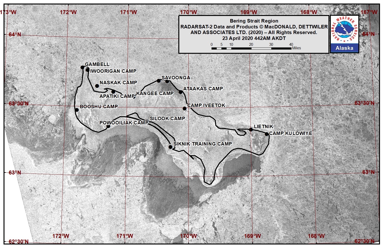 St. Lawrence Island satellite image