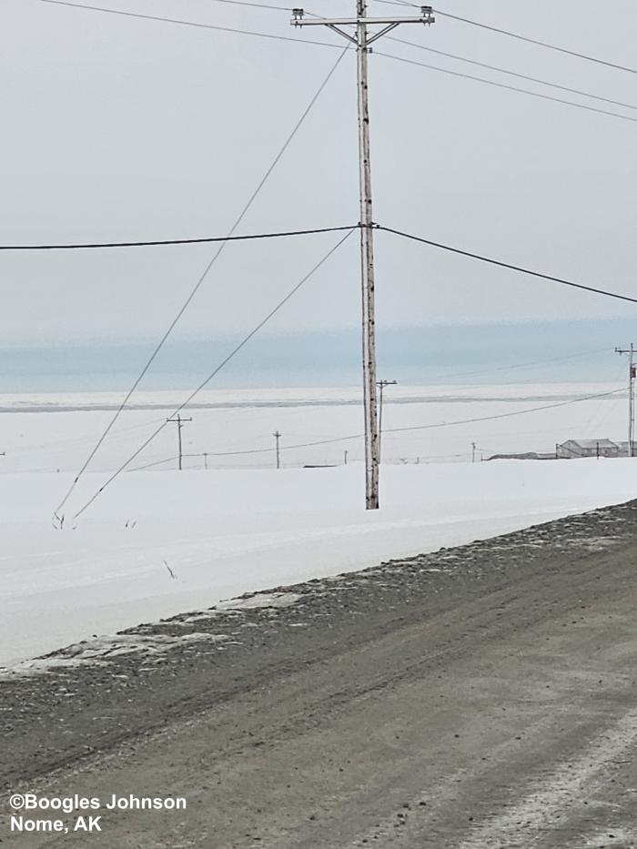 View from the first hill off the coast looking south at the Bering Sea - view 10. Photo courtesy of Boogles Johnson.