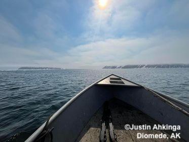 Sea ice and weather conditions near Odge Ahkinga. Photos courtesy of Justin Ahkinga.