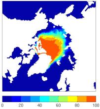 Sample of SIP (i.e., ensemble mean SIE) in percent for a random year from CESM1.1.